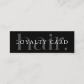 Eenvoudig Elegant Zwart Wit Schoonheid Flat Klantenkaartje (Voorkant)