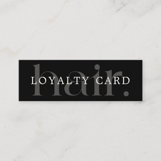 Eenvoudig Elegant Zwart Wit Schoonheid Flat Klantenkaartje (Voorkant)