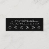 Eenvoudig Elegant Zwart Wit Schoonheid Flat Klantenkaartje (Achterkant)