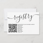 Eenvoudig elegant zwart wit trouwregister kaart (Voorkant)