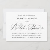 Eenvoudig elegant zwart-wit Vrijgezellenfeest Kaart (Voorkant)