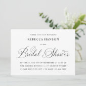 Eenvoudig elegant zwart-wit Vrijgezellenfeest Kaart (Staand voorkant)