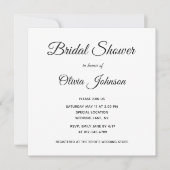 Eenvoudig elegant zwart-wit Vrijgezellenfeest Kaart (Voorkant)