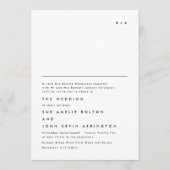 Eenvoudig elegant zwart-witlogo op monogram kaart (Voorkant)