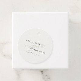 Eenvoudig elegant zwart-witscript bedankjes labels