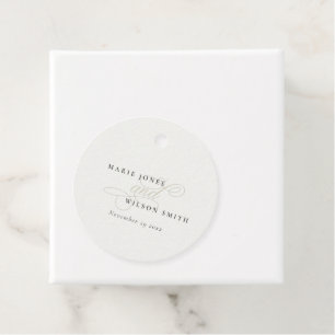 Eenvoudig elegant zwart-witscript bedankjes labels