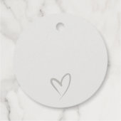 Eenvoudig elegant zwart-witscript bedankjes labels (Achterkant)