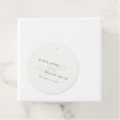 Eenvoudig elegant zwart-witscript bedankjes labels (In situ)