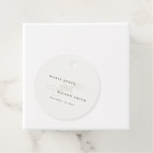 Eenvoudig elegant zwart-witscript bedankjes labels (In situ)