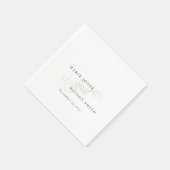 Eenvoudig elegant zwart-witscript servet (Hoek)