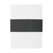 Eenvoudig elegant zwart-witscript uitnodigingen wikkel (Achterkant Voorbeeld)