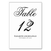 Eenvoudig Elegant Zwarte & Witte Script Bruiloft Kaart (Voorkant)
