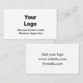 Eenvoudig elegante aangepaste logo in bedrijven visitekaartje (Voorkant / Achterkant)