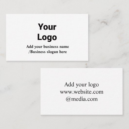 Eenvoudig elegante aangepaste logo in bedrijven visitekaartje (Voorkant / Achterkant)