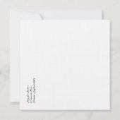 Eenvoudig elegante aankondiging met liefdesvogels (Achterkant)