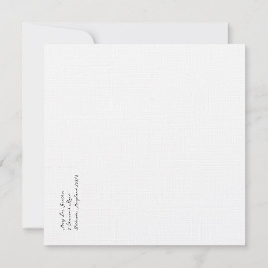 Eenvoudig elegante aankondiging met liefdesvogels (Achterkant)