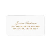 Eenvoudig elegante affaire met uw adres in Gold Etiket (Voorkant)