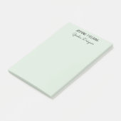 Eenvoudig Elegante Bleek Saliegroene Tuinontwerper Post-it® Notes (Schuin)