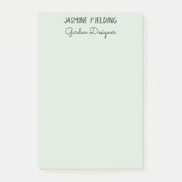 Eenvoudig Elegante Bleek Saliegroene Tuinontwerper Post-it® Notes