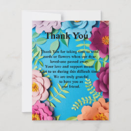 Eenvoudig Elegante Bloemstukken Rouwbeklag Bedankkaart