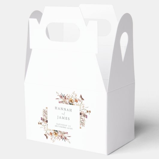 Eenvoudig elegante botanische bruiloft bedankdoosjes (Geopend)