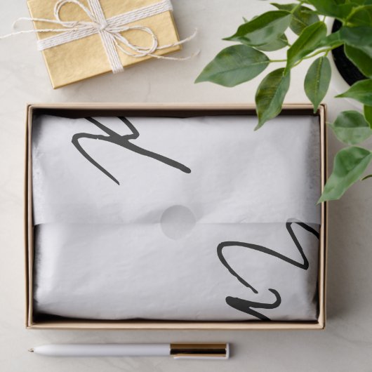 Eenvoudig elegante bruid en bruinnamen bruiloft tissuepapier (Geschenk)