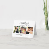 Eenvoudig elegante bruiloft Hartelijk dank - Witte Bedankkaart (Voorkant)