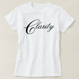 Eenvoudig elegante chic Clarity meditatie script T-shirt