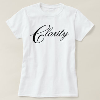 Eenvoudig elegante chic Clarity meditatie script T-shirt