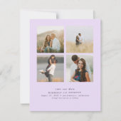 Eenvoudig elegante en vier foto's opslaan de datum save the date (Voorkant)