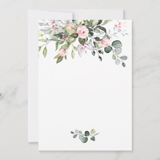 Eenvoudig Elegante Eucalyptus Bruids Shower Kaart (Achterkant)