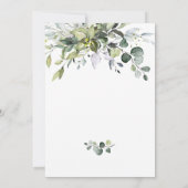 Eenvoudig Elegante Eucalyptus Bruidsbrunch Kaart (Achterkant)