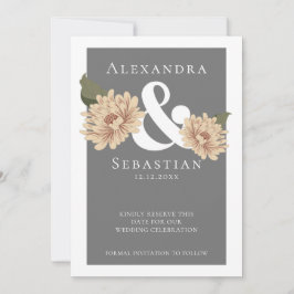 Eenvoudig elegante Floral Wedding sparen de Datum Save The Date