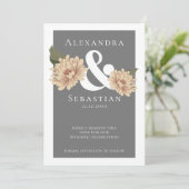 Eenvoudig elegante Floral Wedding sparen de Datum Save The Date (Staand voorkant)