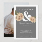 Eenvoudig elegante Floral Wedding sparen de Datum Save The Date (Voorkant / Achterkant)