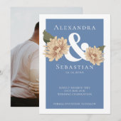 Eenvoudig elegante Floral Wedding sparen de Datum Save The Date (Voorkant / Achterkant)