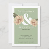 Eenvoudig elegante Floral Wedding sparen de Datum Save The Date (Voorkant)