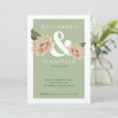 Eenvoudig elegante Floral Wedding sparen de Datum Save The Date (Staand voorkant)