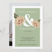 Eenvoudig elegante Floral Wedding sparen de Datum Save The Date (Voorkant / Achterkant)