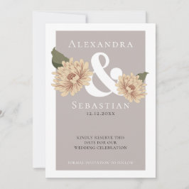 Eenvoudig elegante Floral Wedding sparen de Datum Save The Date