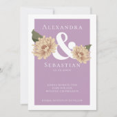 Eenvoudig elegante Floral Wedding sparen de Datum Save The Date (Voorkant)
