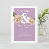 Eenvoudig elegante Floral Wedding sparen de Datum Save The Date (Staand voorkant)