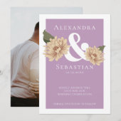 Eenvoudig elegante Floral Wedding sparen de Datum Save The Date (Voorkant / Achterkant)