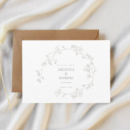 Eenvoudig elegante Floral Wedding sparen de Datum Save The Date