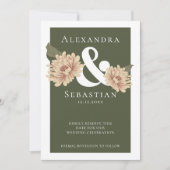 Eenvoudig elegante Floral Wedding sparen de Datum Save The Date (Voorkant)