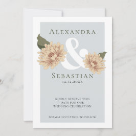 Eenvoudig elegante Floral Wedding sparen de Datum Save The Date