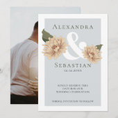 Eenvoudig elegante Floral Wedding sparen de Datum Save The Date (Voorkant / Achterkant)