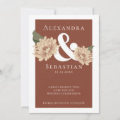 Eenvoudig elegante Floral Wedding sparen de Datum Save The Date (Voorkant)
