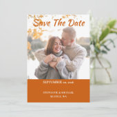 Eenvoudig elegante fotobruiloft bespaart de Kaart  (Staand voorkant)