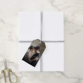 Eenvoudig elegante fotoweddenschap Hartelijk dank Cadeaulabel (Met Touw)